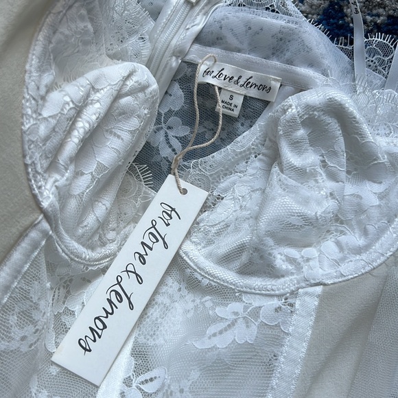 For Love & Lemons Bustier Gown in White Small - Picture 8 of 10